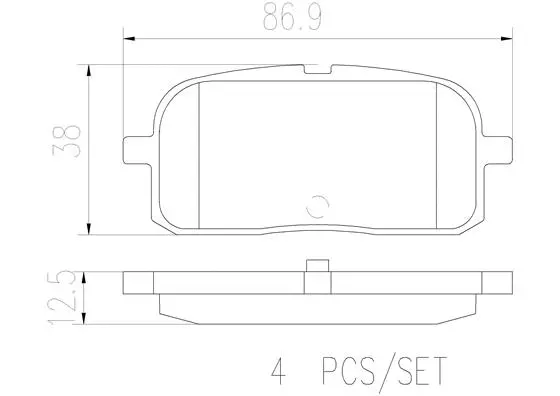 Brake Pad Set, disc brake (P83116N)