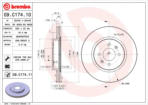 Brake Disc (09.C174.11)
