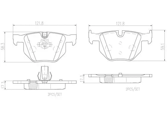 Brake Pad Set, disc brake (P06033N)
