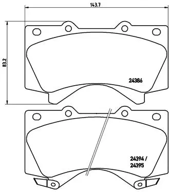 Brake Pad Set, disc brake (P 83 107)