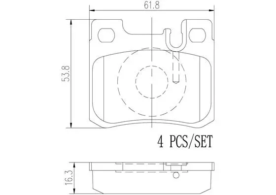 Brake Pad Set, disc brake (P50012N)