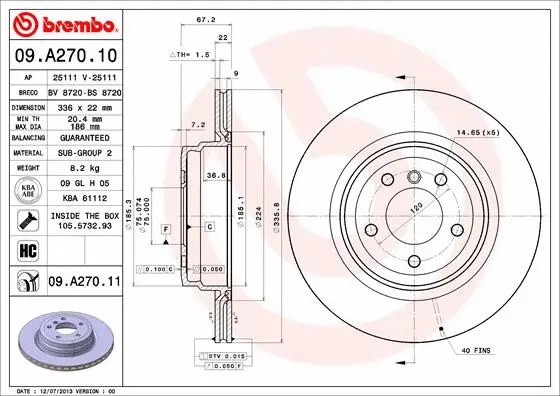 Brake Disc (09.A270.10)
