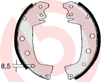 Brake Shoe Set (S 68 503)