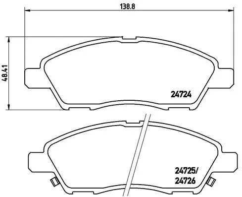 Brake Pad Set, disc brake (P 56 070)