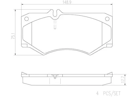 Brake Pad Set, disc brake (P50003N)