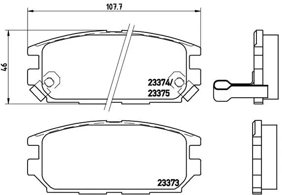 Brake Pad Set, disc brake (P 54 025)