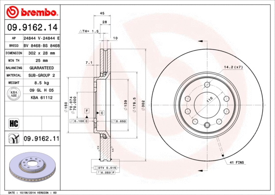 Brake Disc (09.9162.11)
