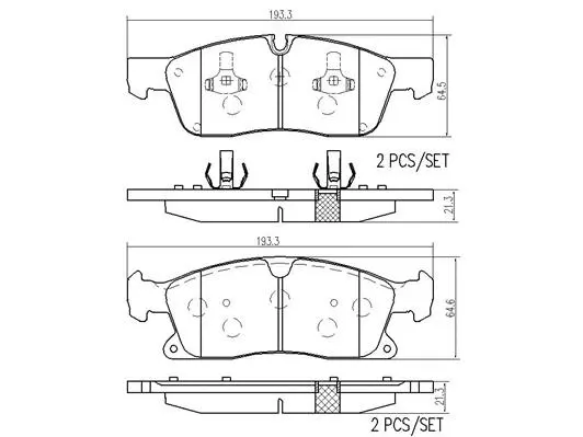 Brake Pad Set, disc brake (P50109N)