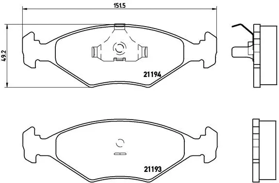 Brake Pad Set, disc brake (P 23 040)