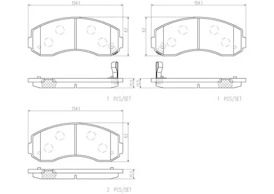 Brake Pad Set, disc brake (P99003N)