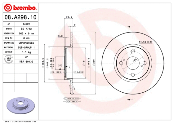 Brake Disc (08.A298.10)