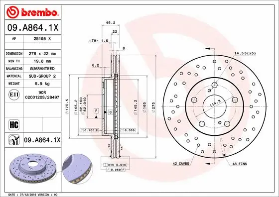 Brake Disc (09.A864.1X)