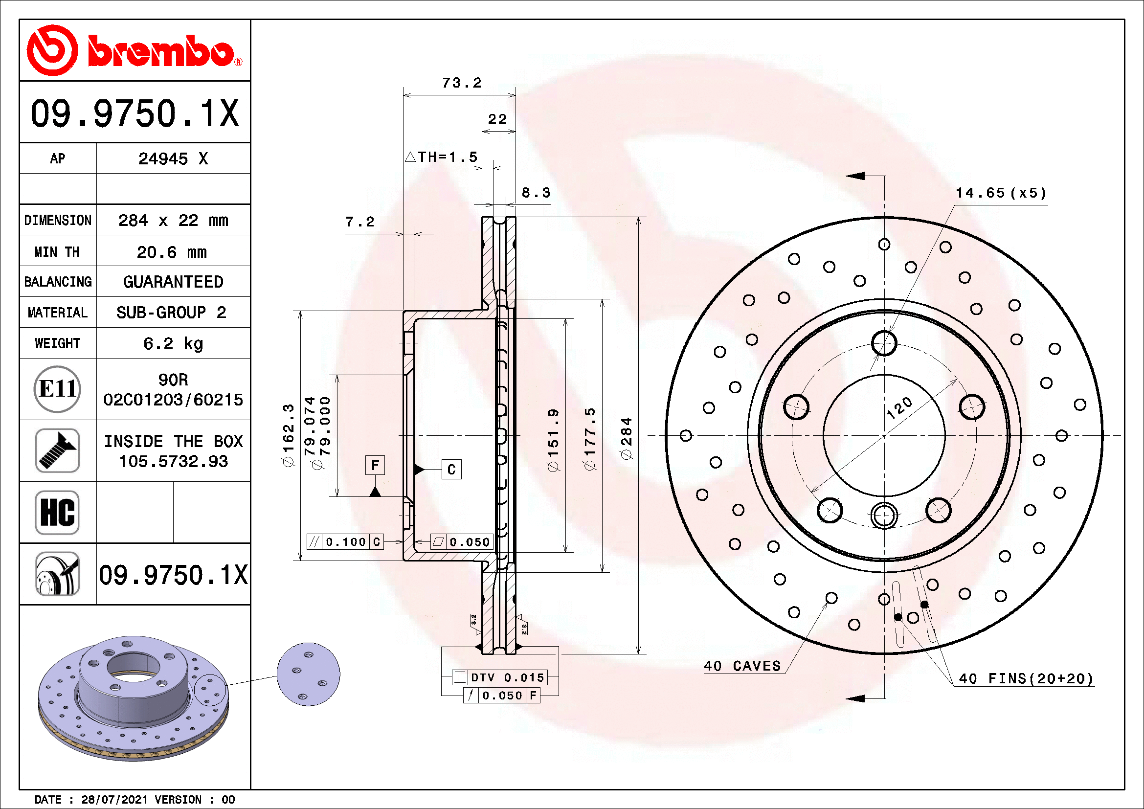 Brake Disc (09.9750.1X)