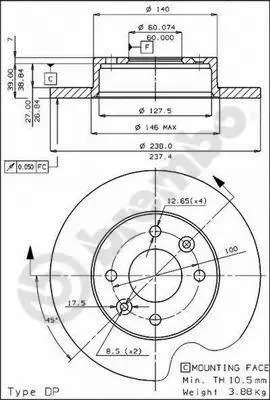 Brake Disc (08.4284.10)