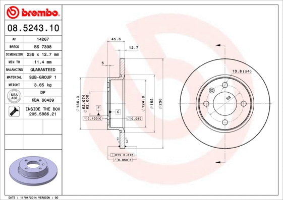Brake Disc (08.5243.10)