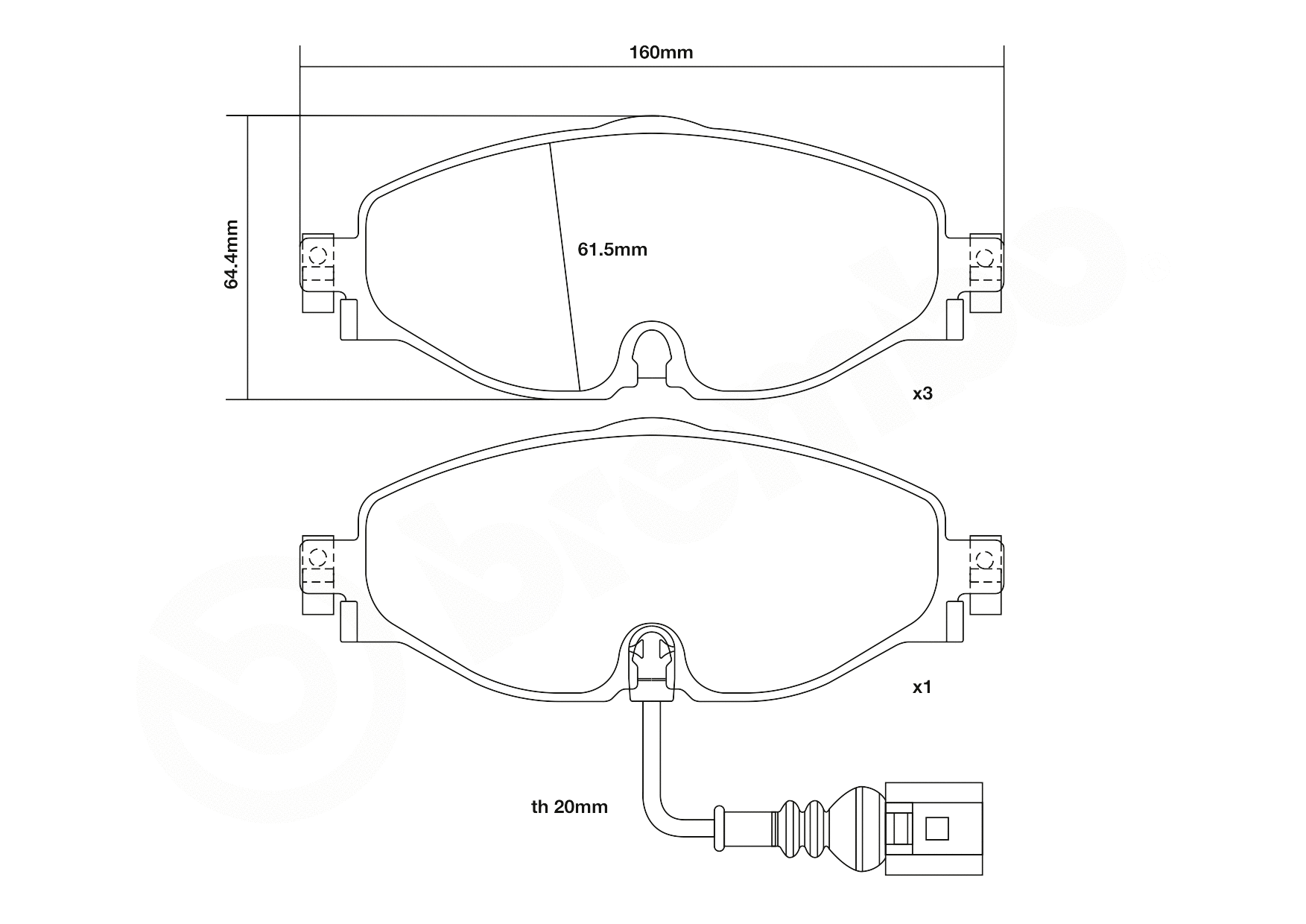 High Performance Brake Pad Set