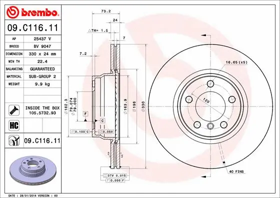 Brake Disc (09.C116.11)