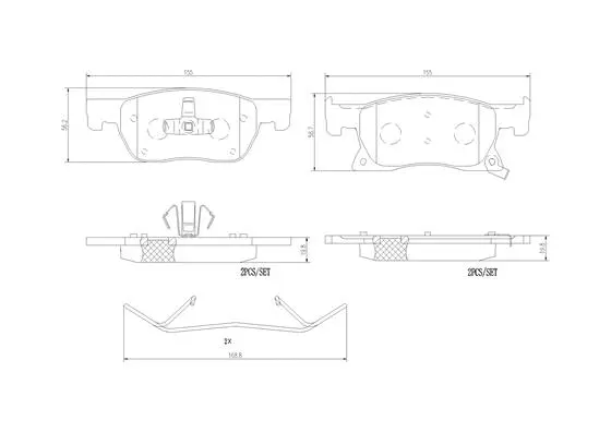 Brake Pad Set, disc brake (P59092N)