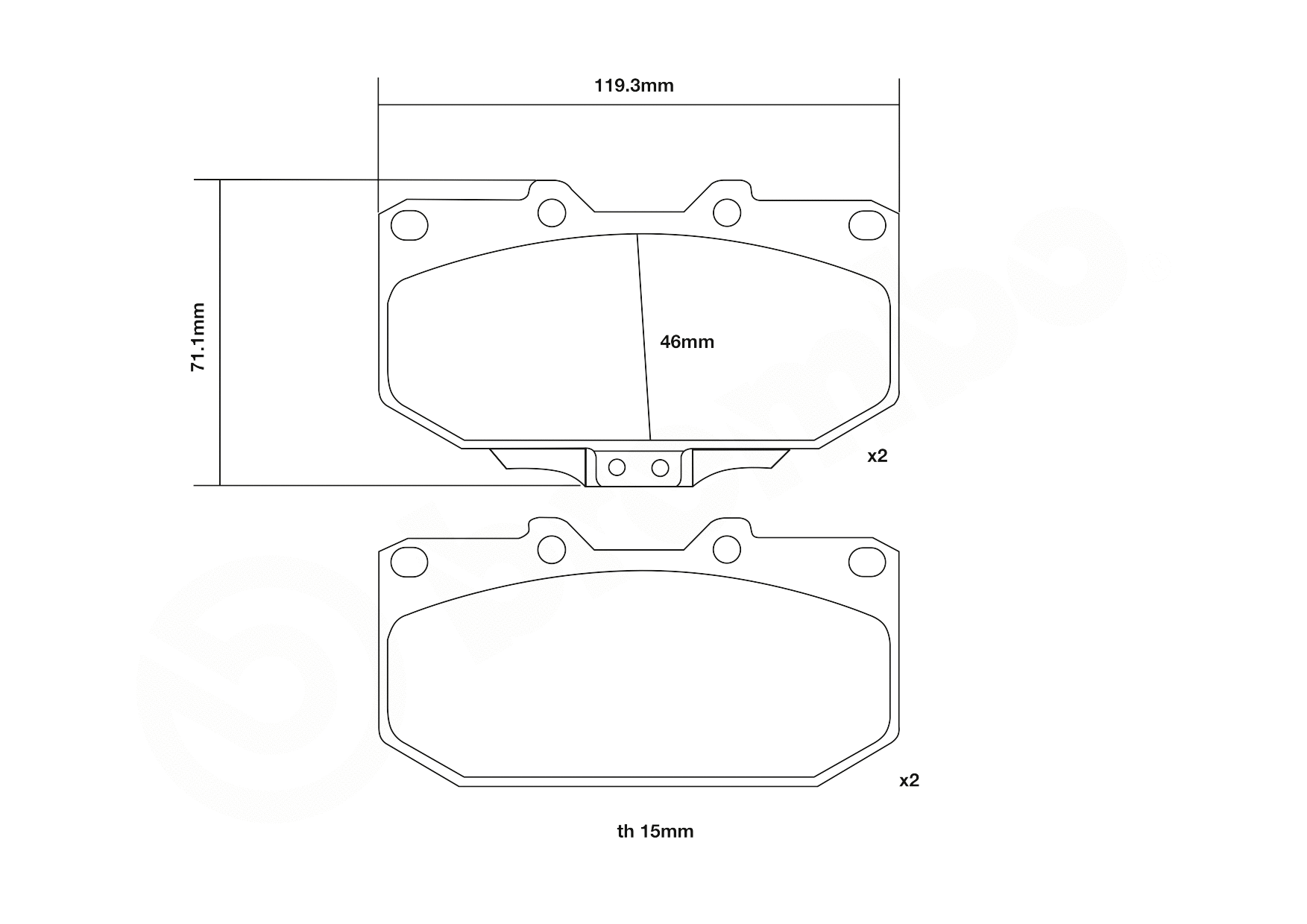 High Performance Brake Pad Set