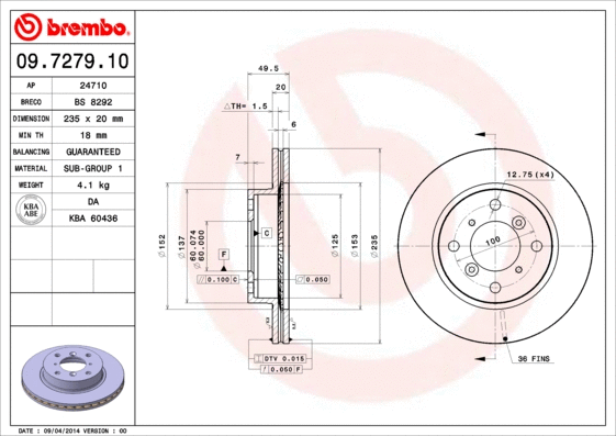 Brake Disc (09.7279.10)