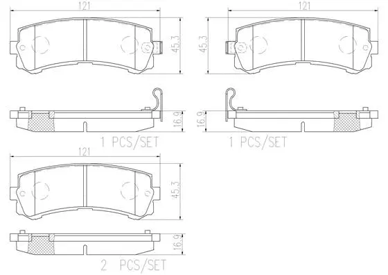 Brake Pad Set, disc brake (P 56 121)