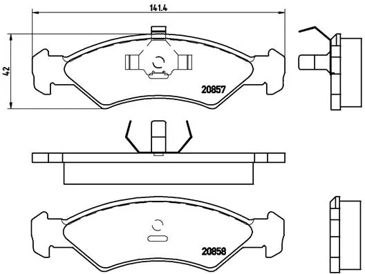 Brake Pad Set, disc brake (P 24 016)