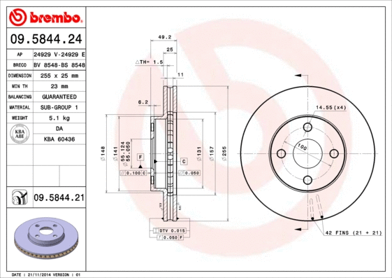 Brake Disc (09.5844.21)