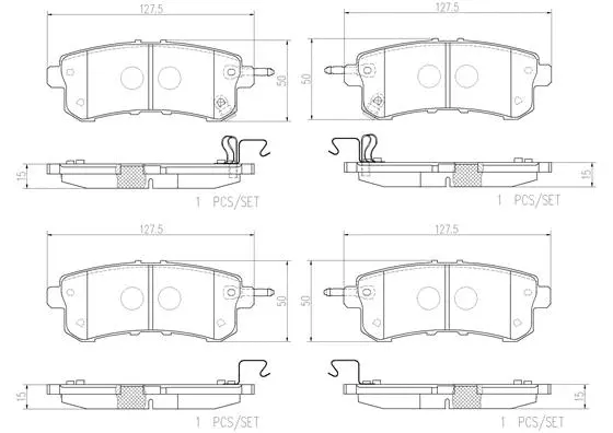 Brake Pad Set, disc brake (P56082N)