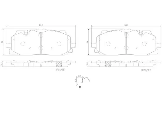 Brake Pad Set, disc brake (P85165N)
