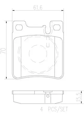 Brake Pad Set, disc brake (P50017N)