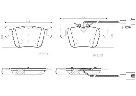 Brake Pad Set, disc brake (P23180N)