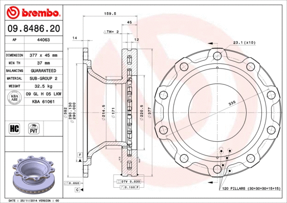Brake Disc (09.8486.20)