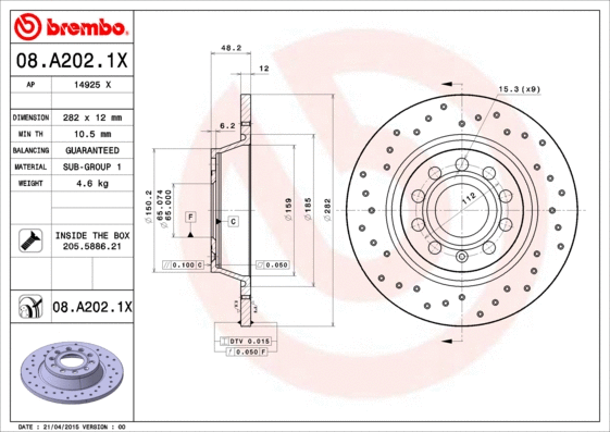 Brake Disc (08.A202.1X)