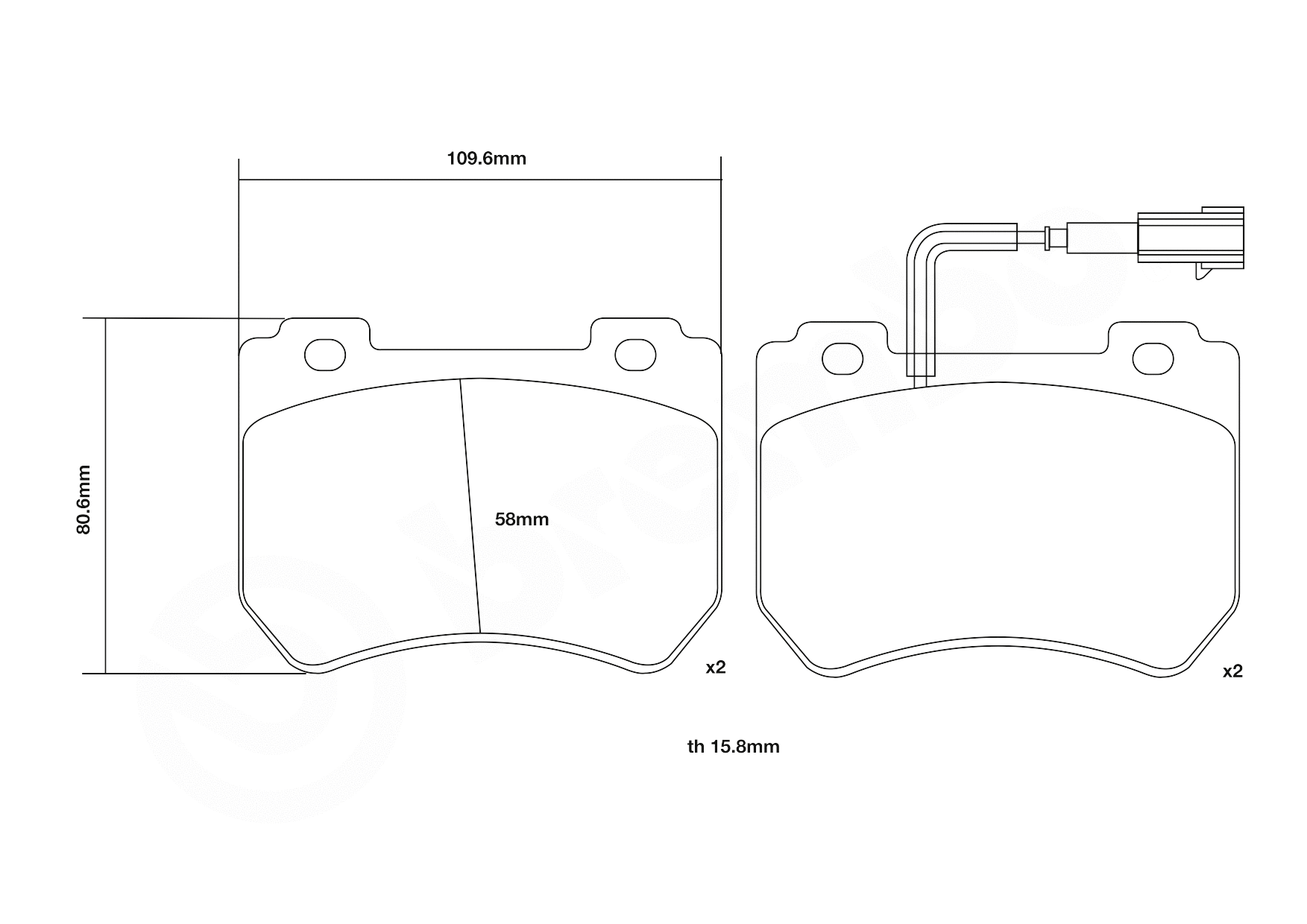 High Performance Brake Pad Set
