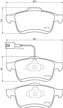Brake Pad Set, disc brake (P 23 130)