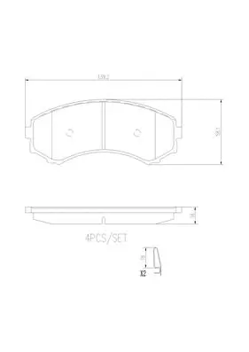 Brake Pad Set, disc brake (P54029N)