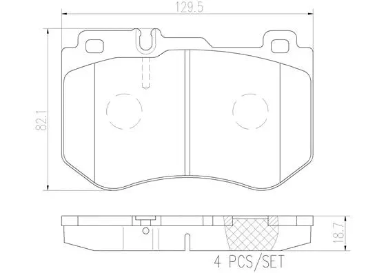 Brake Pad Set, disc brake (P50123N)