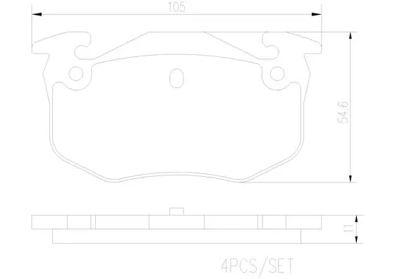 Brake Pad Set, disc brake (P61032N)