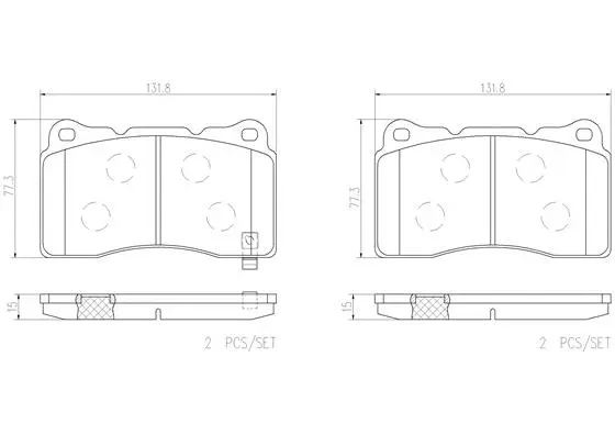 Brake Pad Set, disc brake (P54039N)
