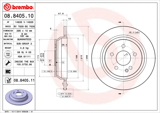 Brake Disc (08.8405.10)