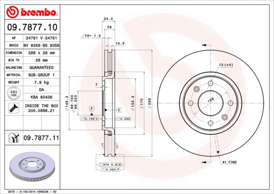 Brake Disc (09.7877.10)