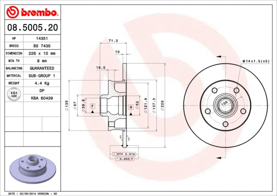 Brake Disc (08.5005.20)