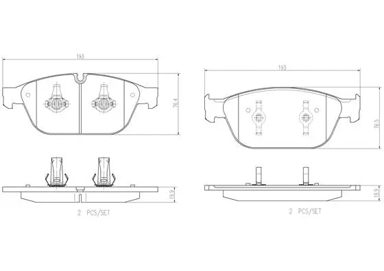 Brake Pad Set, disc brake (P85128N)