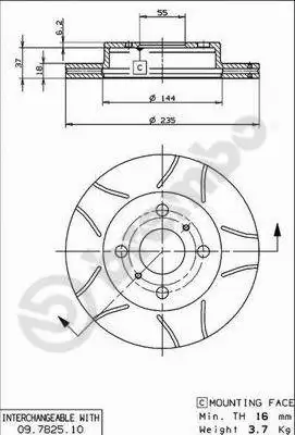 Brake Disc (09.7825.75)