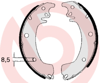 Brake Shoe Set (S 68 514)
