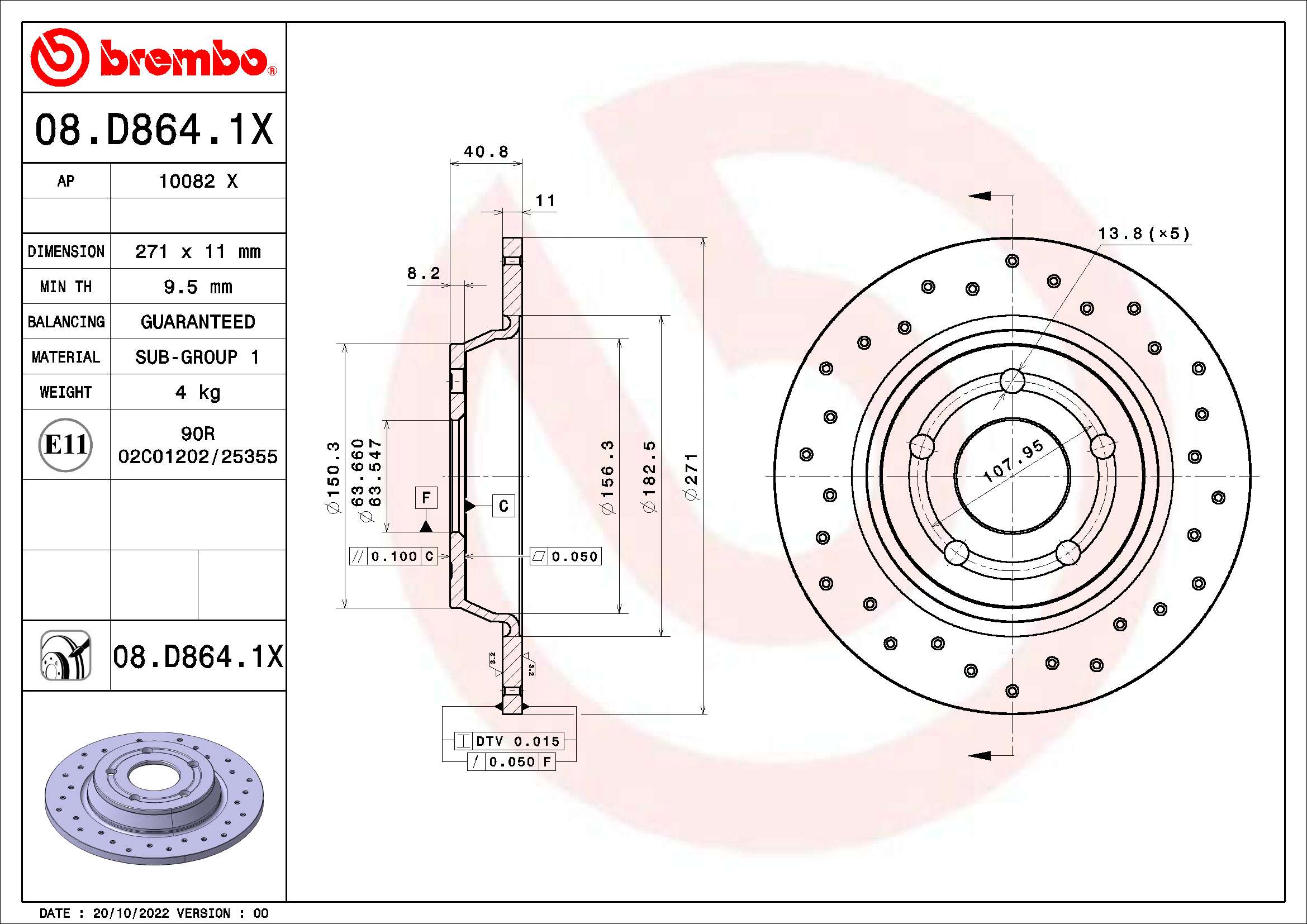 Brake Disc (08.D864.1X)