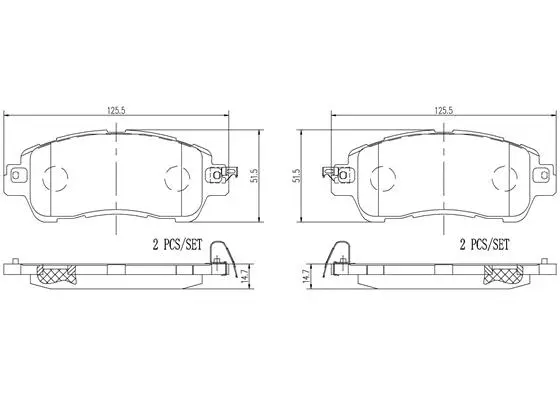 Brake Pad Set, disc brake (P49055N)
