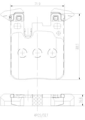 Brake Pad Set, disc brake (P06087N)