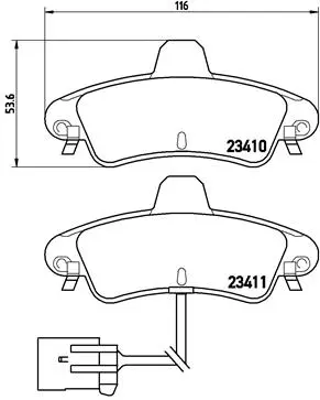 Brake Pad Set, disc brake (P 24 038)