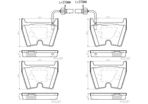 Brake Pad Set, disc brake (P85132N)